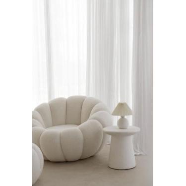 Imagem de Poltrona Orgânica Decoração - AlvesEstofados, Offwhite