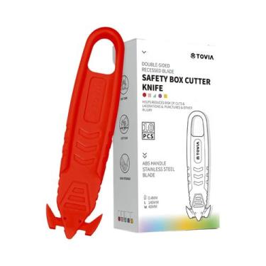 Imagem de Estilete De Segurança Para Abrir Caixas, Cortar Papelão, Encomendas E 