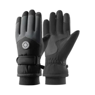 Imagem de Luvas De Esqui Térmicas Impermeáveis Unissex Com Tela Sensível Ao Toqu