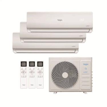 Imagem de Ar Condicionado Multi Split Elgin Inverter Total Plus 27.000 Btus (Hi Wall 9.000 + Hi Wall 9.000 + Hi Wall 9.000) Quente e Frio 220v R-32