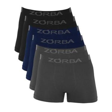 Imagem de Kit 6 Cuecas Zorba Boxer Extreme Sport sem Costura Microfibra 836 Pret