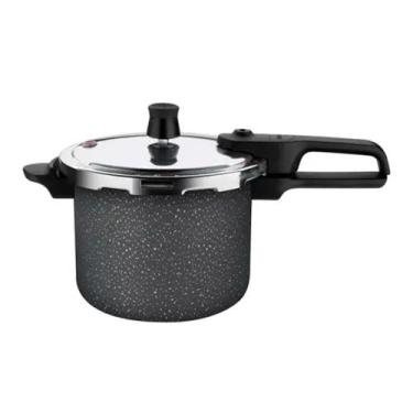 Imagem de Panela de Pressão Rochedo Segura ER45 Stone Pro 4,5L Grafite