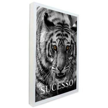 Imagem de Quadro Motivacional Tigre de Sucesso - TACOLADO PAPEL DE PAREDE, 20 x 