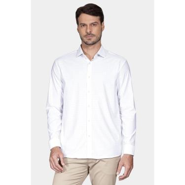 Imagem de Camisa Aramis Manga Longa Regular Branco e Azul Claro-Masculino