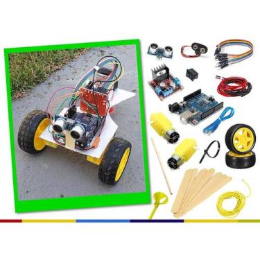 Imagem de Carro Autônomo DIY - Kit de Robótica Educacional com Arduino para Inic