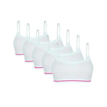 Imagem de Kit 5 Top Sutiã Básico Lobinha Sem Costura Menina Lupo - Lupo Lobinha,