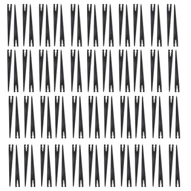 Imagem de AUXBC 120 peças de estacas resistentes para irrigação por gotejamento, suporte universal de mangueira de tubo de 0,6 cm e 1/10.2 cm para horta, canteiros de flores, sistema de cultivo hidropônico