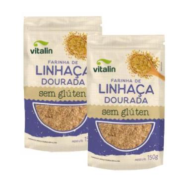 Imagem de Kit 2 Farinha de Linhaça Dourada 150g Vitalin