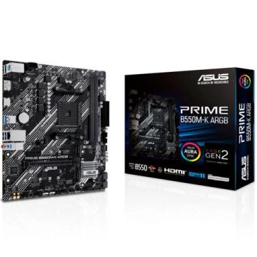 Imagem de Placa Mãe Asus Prime B550m-k, Am4, Ddr4, HDMI, Display Port, Micro Atx