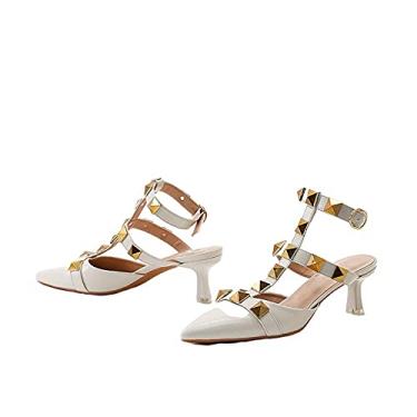 Imagem de Sandálias Femininas + Moda de Salto Alto + Sandálias de Salto Alto de Verão + Sapatos Femininos com Alça Tornozelo + Salto Alto de Casamento + Sapatos com Plataforma de Tornozelo Feminino-Damasco_35