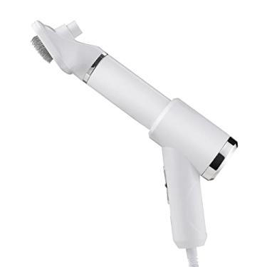 Imagem de Pkfinrd Secador de pelos para animais de estimação com escova Slicker, remoção de pelos de um botão, soprador portátil para cães, secagem profissional para casa para cães pequenos e grandes (cor: branco)