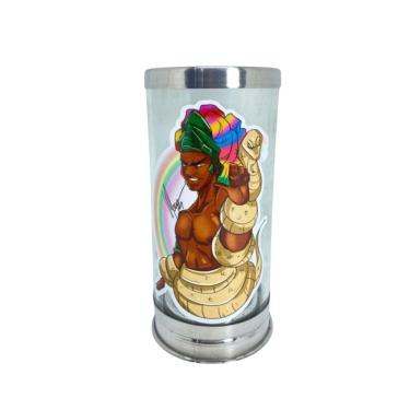 Imagem de Suporte Para Vela 7 Dias 18 Cm Oxumare Vidro Alumínio