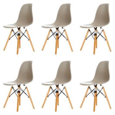 Imagem de Conjunto 6 Cadeiras Charles Eames Eiffel Nude - Kza Bela