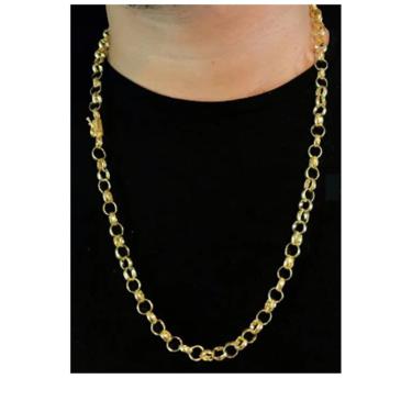 Imagem de Cordão 8mm de moeda antiga Elo Portugues Correnti de luxo