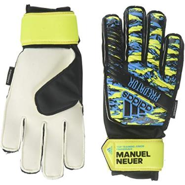 Imagem de Adidas Juvenil Predator Top Training Finger Save Futebol Goleiro Luvas, Solar Yellow/Bright Cyan/Black, 3