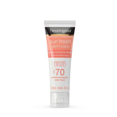 Imagem de Protetor Solar Facial Neutrogena Sun Fresh Derm Care Dry Skin Sem Cor FPS 70 com 40g 40g