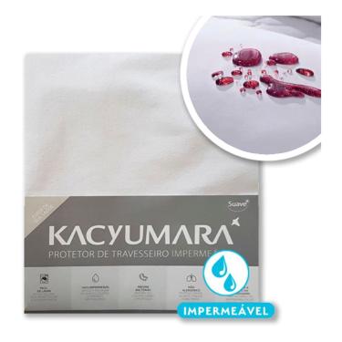 Imagem de Kit 4 Capa Protetora para Travesseiro Malha Algodão Protetor Impermeável Kacyumara 50 X 70 Antiácaros Antifungos Não Alérgico