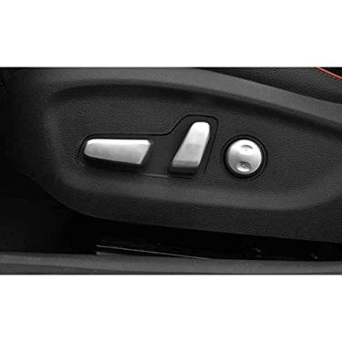 Imagem de JIERS Para Hyundai Tucson 2016-2018, ajuste do assento interno cromado, botão de ajuste, tampa de controle de botão, moldagem, estilo de carro