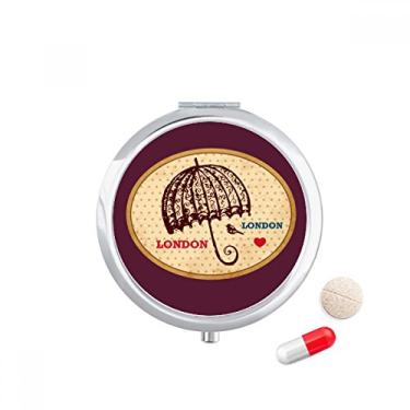 Imagem de Carimbo de guarda-chuva britânico de Londres, caixa de armazenamento de remédios