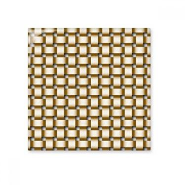 Imagem de Tecido de malha de linho marrom Art Deco presente moderno azulejo de cerâmica brilhante decalque de pedra adornada tijolo vitrificado