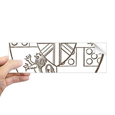Imagem de DIYthinker Barroco Art Shield Ilustration Patter Adesivo retangular para para-choque Notebook Janela Decalque