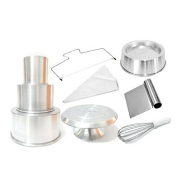 Imagem de Kit Confeiteiro Formas + Bailarina + Espátula + Nivelador + Acessórios Confeitaria