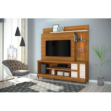 Imagem de Madetec, Home Theater Alan para TV de até 55 polegadas COM RODÍZIOS- NATURALE/OFF WHITE - Madetec