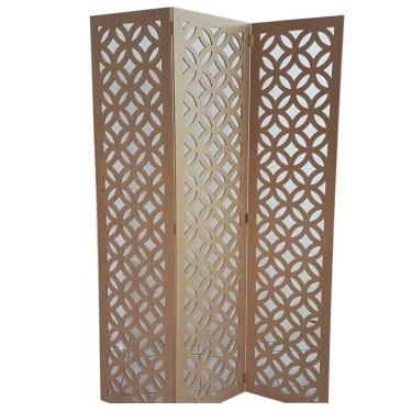 Imagem de Biombo 3 Folhas 129X180cm Mdf Modelo 8 Cru Vazado