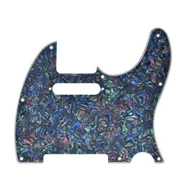 Imagem de Dopro 8 furos Tele Style Guitar Pickguard TL Pick Guard com captador de parafusos de montagem para Tele/Telecaster Abalone Pearl