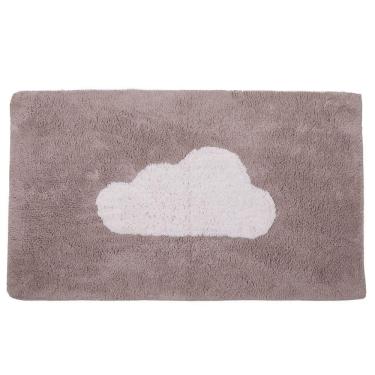 Imagem de Tapete de Banheiro Quarto Kids Infantil Bebe Algodão Retangular Vizapi Sky 50x80cm Cinza Silver