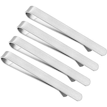 Imagem de Clipes de gravata de 5,5 cm para homens em caixa de presente, conjunto de clipes de gravata para homens, gravata regular ou gravata tradicional, presente de aniversário de aniversário, Natal, Dia dos Namorados, 2.2 Inch, Metal, Sem pedras preciosas