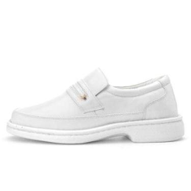 Imagem de Sapato Masculino de Couro Branco Clube do Sapato de Franca Soft NS Doctor Confort Torino II-Masculino
