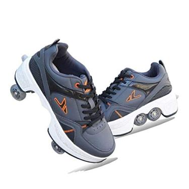 Imagem de Patins de patins sapatos de skate patins criativo moda 4 rodas adulto unissex sapatos casuais crianças patins sapatos casuais diferentes tamanhos crianças adultos universal (cor: estilo A, tamanho: