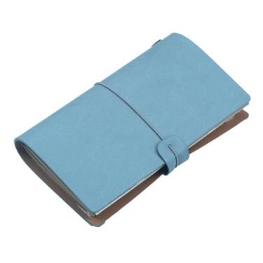 Imagem de Joucien Caderno A6 Negócios Criativo Folha Solta Caderno Retro Mão Ledger - Azul Claro - 20 cm * 12 cm