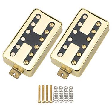 Imagem de Swhmc Captador de guitarra elétrica bobina dupla Humbucker conjunto de captador de pescoço e ponte LP Les Paul guitarra dourada