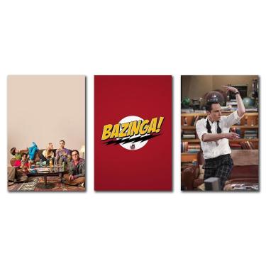Imagem de Kit 3 Placas Decorativas  The Big Bang Theory Mdf
