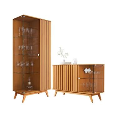 Imagem de Buffet E Cristaleira Com Lateral De Vidro Andes Nature