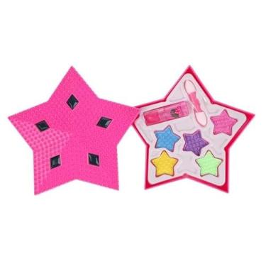 Imagem de Kit Estojo De Maquiagem Para Boneca Infantil Formato Estrela