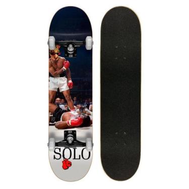 Imagem de Skate Montado Profissional Solo Decks Nocaute, 95 cm