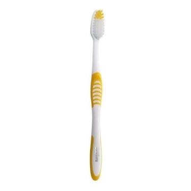 Imagem de Escova Dental Média Cerdas Macias Onduladas Basic Wave Klin, Amarelo