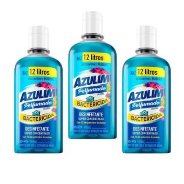 Imagem de Desinfetante ulim Perfume Marine Concentrado Kit 3 - Azulim