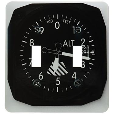 Imagem de 3dRose lsp_109542_2 Tampa do interruptor de luz do altímetro do avião