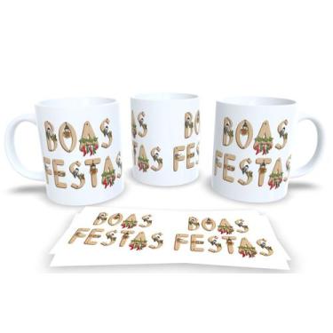 Imagem de Canecas de Porcelana Personalizadas Natal - Estampa Sublimada, Mod.3