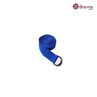 Imagem de Cinto/Strap Iyengar Azul Alongamentos e Alinhamento Postural - Dharma 