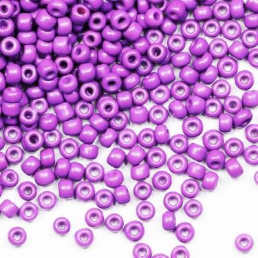 Imagem de Grânulos de sementes roxas de 4 mm para fabricação de joias, cerca de 3380 gramas, cerca de 3380 peças, 6/0 contas de vidro para fazer brincos, pulseiras, pingentes, joias de cintura, contas de