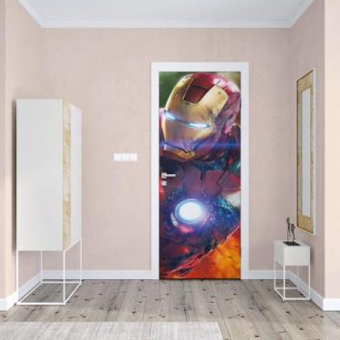 Imagem de Adesivo de Porta Homem de Ferro 05 - Império da Impressão, G - 90cm x 