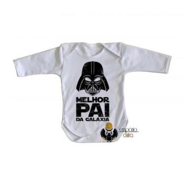 Imagem de body nenê criança roupa bebê manga longa   Darth Vader melhor pai - Em