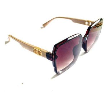 Imagem de Oculos De Sol Feminino Retangular Uv400 Blogueira Moda Praia - ALRA SE
