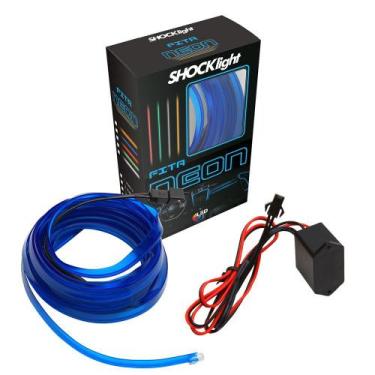 Imagem de Fita Led Neon Azul 1 Metro P/ Painel ou Interior Automotivo - SHOCKLIG