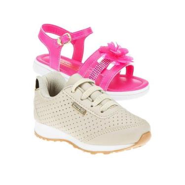 Imagem de Tenis Feminino e Sandalia Menina - KIT 2 PARES Tam 23 ao 34 - sapatinh